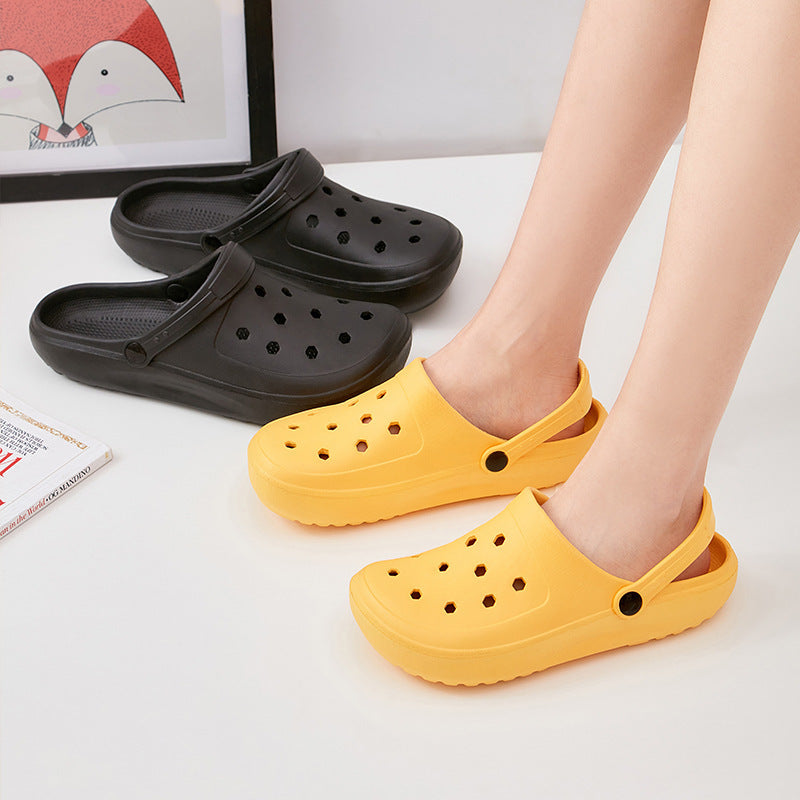 2024 new men and women bathroom bath special leaking slippers couple four seasons home non-slip hollow quick-drying wear-resistant