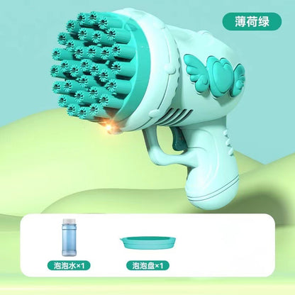 网红69孔火箭筒泡泡枪儿童玩具手持泡泡机灯光加特林超大号全自动