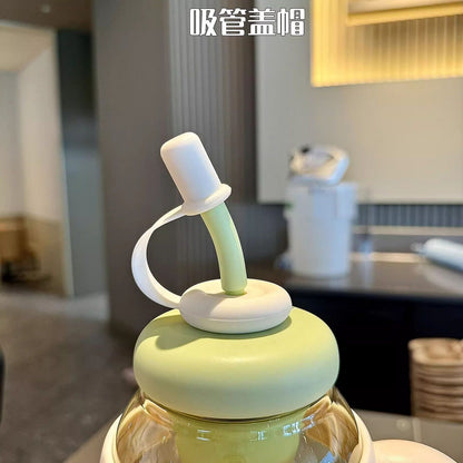 夏季高颜值女生巨无霸水杯顿顿桶奶茶杯可爱吸管大容量塑料水壶