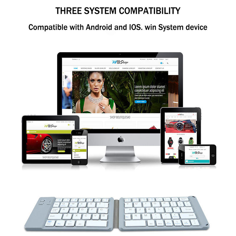Hot Selling High Quality Folding Wireless Keyboard Mobile Phone Tablet Compatible With Universal Computer Gaming Keyboard