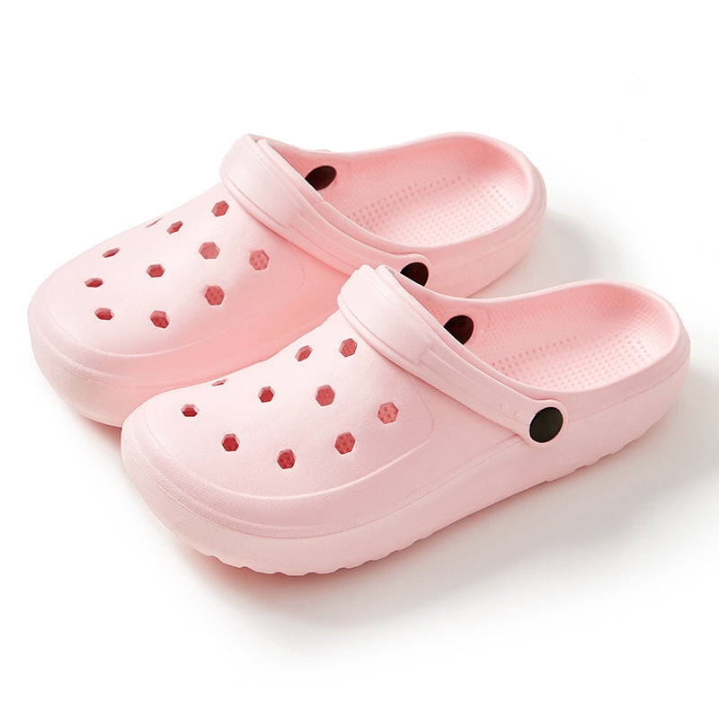 2024 new men and women bathroom bath special leaking slippers couple four seasons home non-slip hollow quick-drying wear-resistant