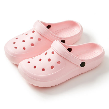 2024 new men and women bathroom bath special leaking slippers couple four seasons home non-slip hollow quick-drying wear-resistant
