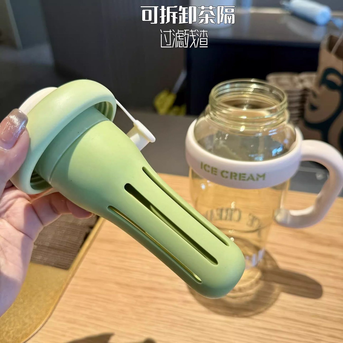 夏季高颜值女生巨无霸水杯顿顿桶奶茶杯可爱吸管大容量塑料水壶
