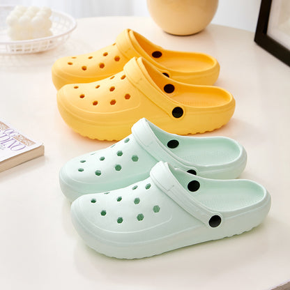 2024 new men and women bathroom bath special leaking slippers couple four seasons home non-slip hollow quick-drying wear-resistant