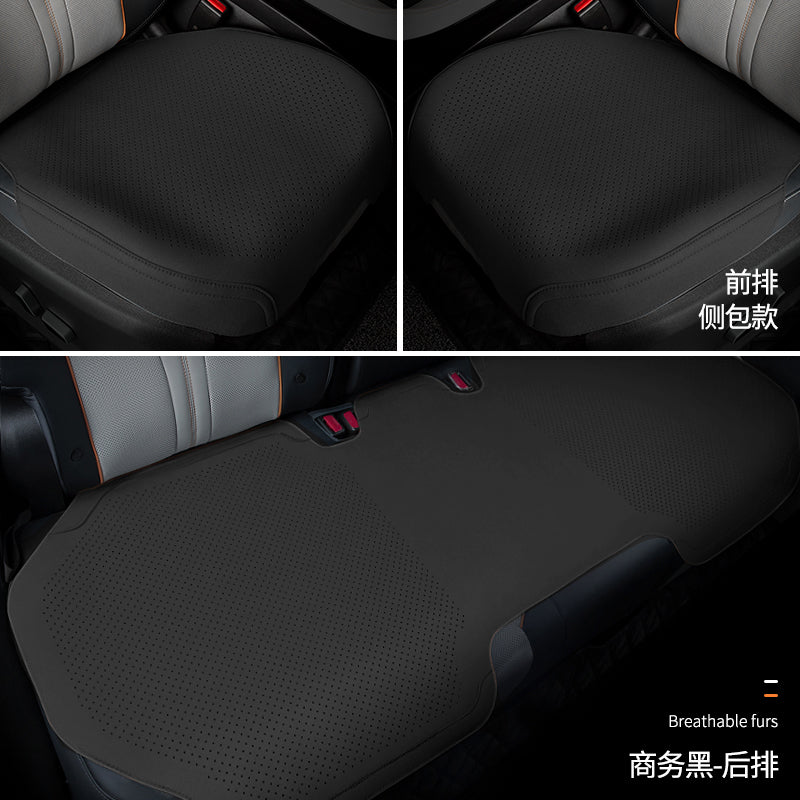 翻毛皮无靠背三件套汽车坐垫四季通用主驾单座小方垫子冬透气座垫