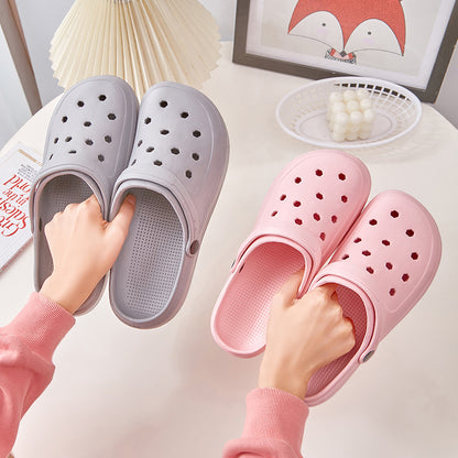 2024 new men and women bathroom bath special leaking slippers couple four seasons home non-slip hollow quick-drying wear-resistant