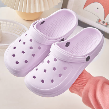 2024 new men and women bathroom bath special leaking slippers couple four seasons home non-slip hollow quick-drying wear-resistant