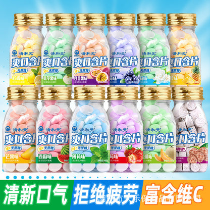 薄荷糖清和元无糖清口含片接吻糖果清新口气清凉批发薄荷糖口香糖