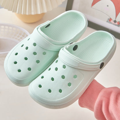 2024 new men and women bathroom bath special leaking slippers couple four seasons home non-slip hollow quick-drying wear-resistant