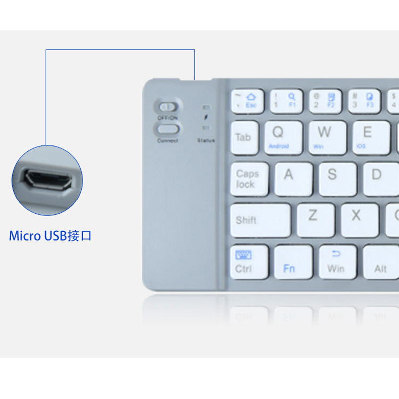 Hot Selling High Quality Folding Wireless Keyboard Mobile Phone Tablet Compatible With Universal Computer Gaming Keyboard