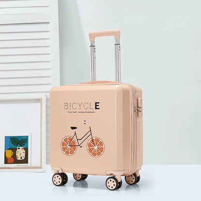 迷你18寸拉杆箱打印图案LOGO行李箱小型儿童箱abs+pc登机箱旅行箱
