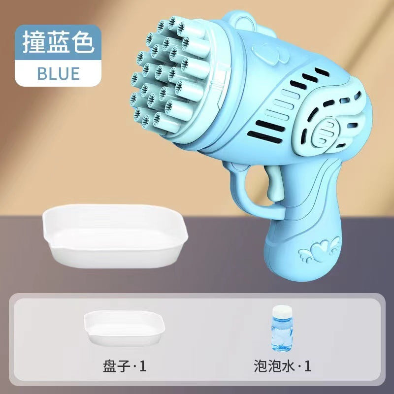 网红69孔火箭筒泡泡枪儿童玩具手持泡泡机灯光加特林超大号全自动