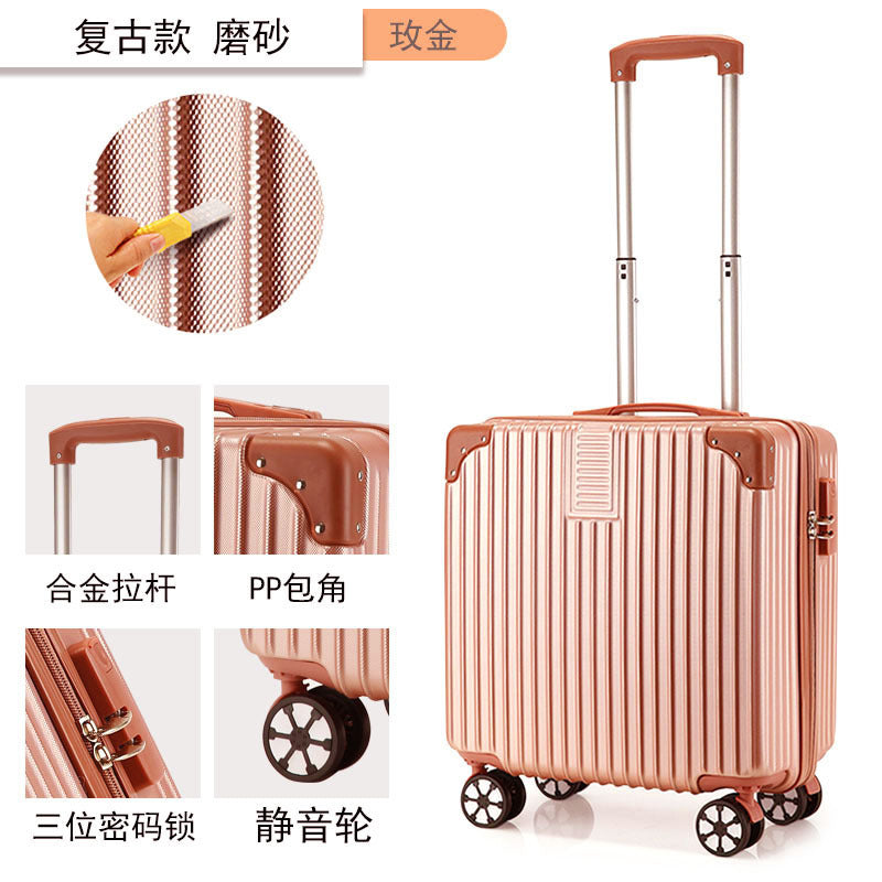 迷你18寸拉杆箱打印图案LOGO行李箱小型儿童箱abs+pc登机箱旅行箱