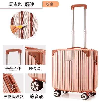 迷你18寸拉杆箱打印图案LOGO行李箱小型儿童箱abs+pc登机箱旅行箱