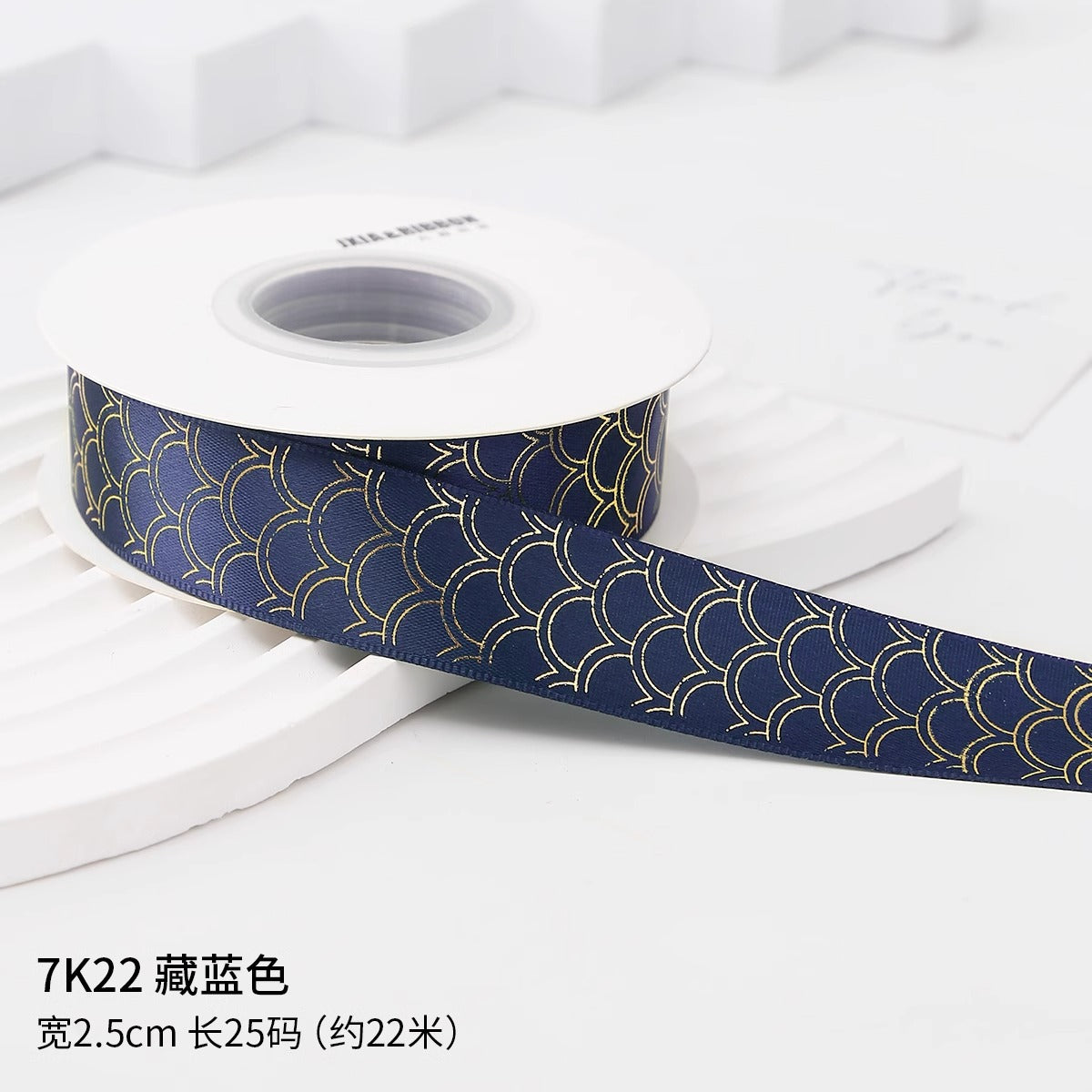 吧唧托丝带痛包手工DIY材料烫金玫瑰花音符鱼鳞纹包装饰缎带彩带