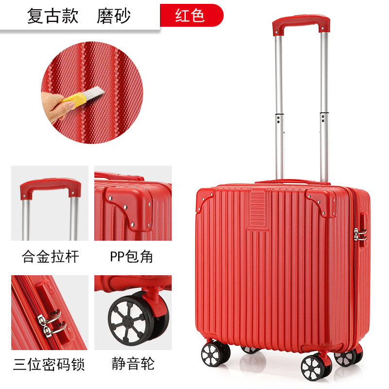 迷你18寸拉杆箱打印图案LOGO行李箱小型儿童箱abs+pc登机箱旅行箱