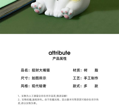 创意猫咪玄关桌面摆件客厅可爱钥匙收纳入户家居装饰品树脂工艺品