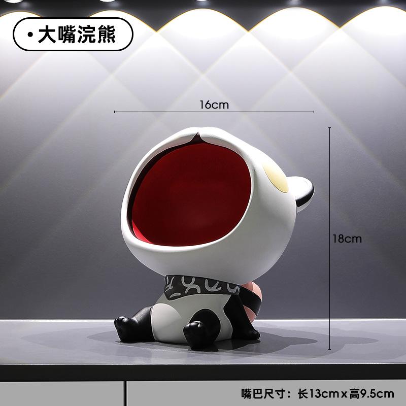 创意猫咪玄关桌面摆件客厅可爱钥匙收纳入户家居装饰品树脂工艺品