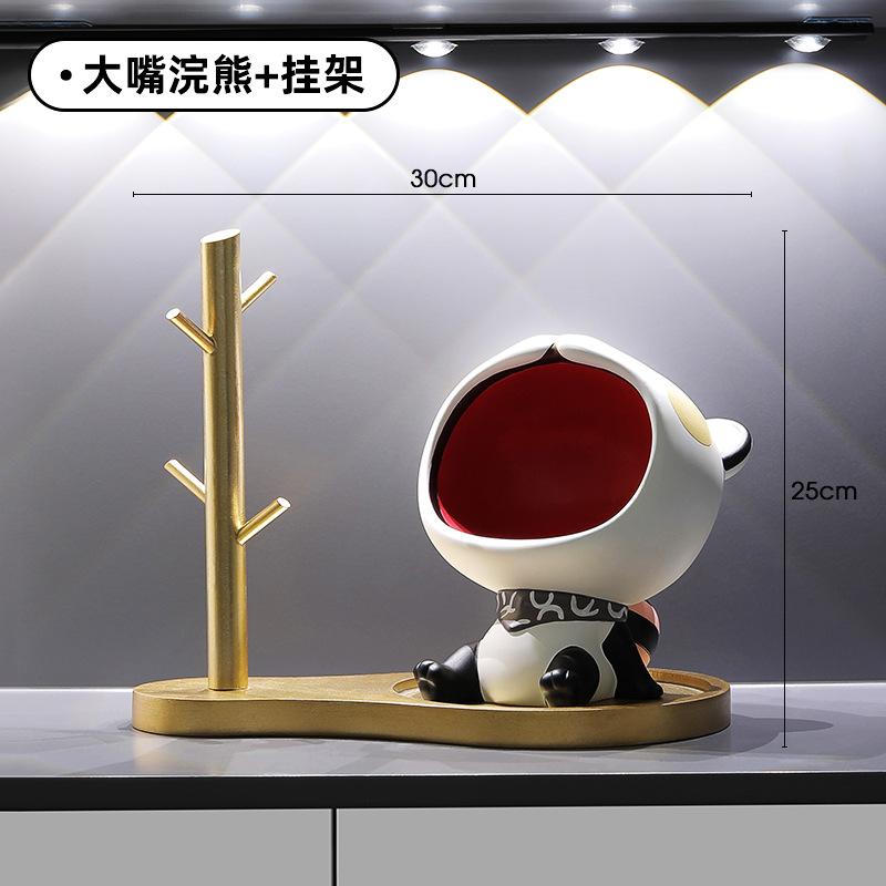 创意猫咪玄关桌面摆件客厅可爱钥匙收纳入户家居装饰品树脂工艺品