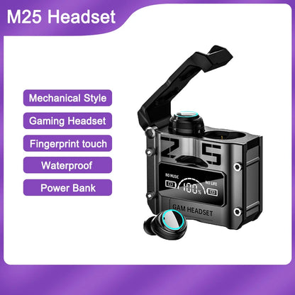 New M25 TWS Wireless Headphones Bluetooth Earphones HD Call Gaming Headset with Microphone Music Sports Noise Canceling Earphone